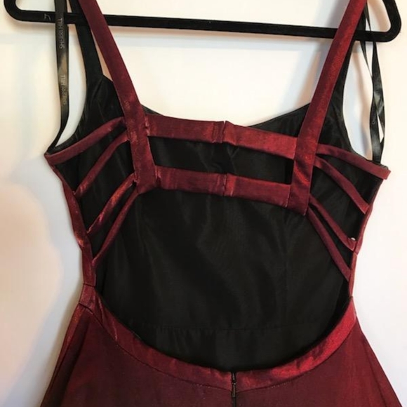 Sherri Hill ruby red ballgown.  Size 8. - Picture 3 of 8